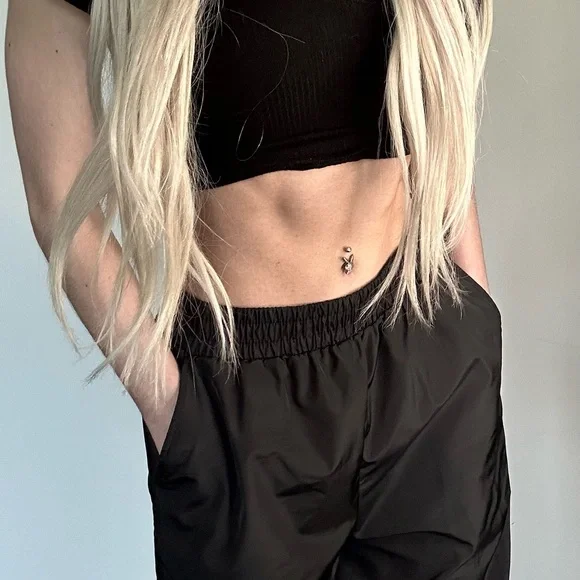 Black Windbreaker Joggers - Picture 5 of 5